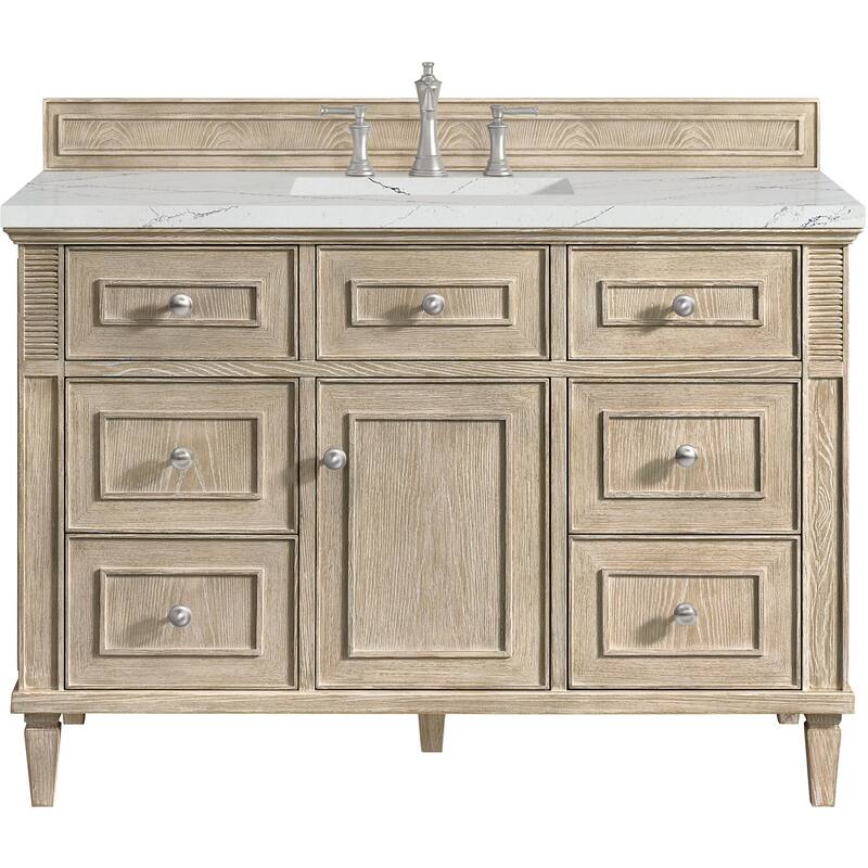 James Martin Vanities 424-V48-FENC Lorelai 48" Free Standing Single - Whitewashed Oak
