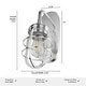 preview thumbnail 14 of 14, Hunter Starklake 1 Light Wall Sconce, Damp Rated, Industrial, Cage, Rustic