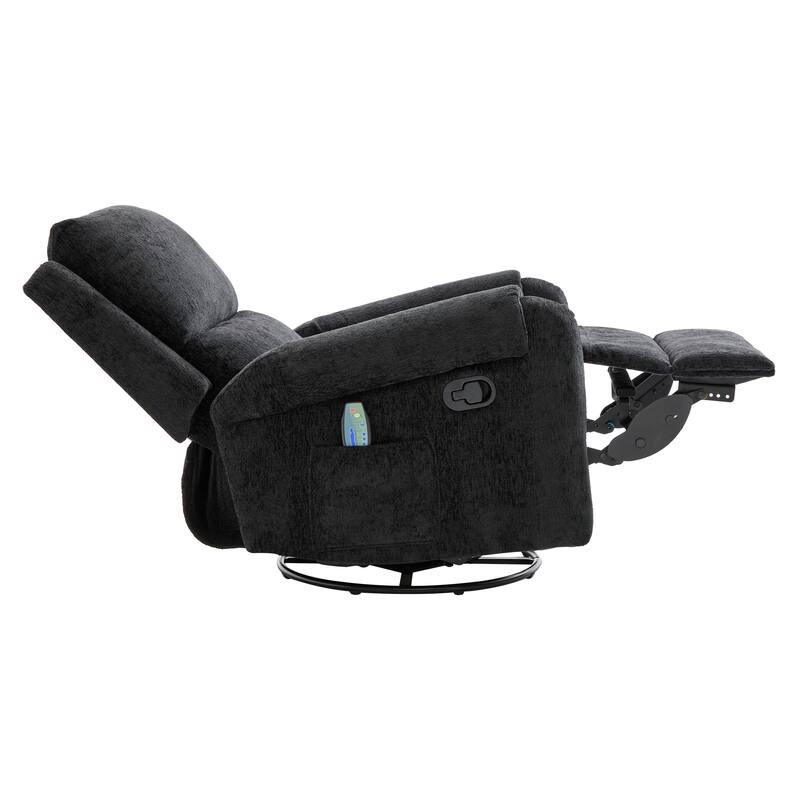 Manual Recliner Massage Recliner Chair Nursery Recliner Chair Swivel Rocker Recliner Sofa with a Side Storage Pocket