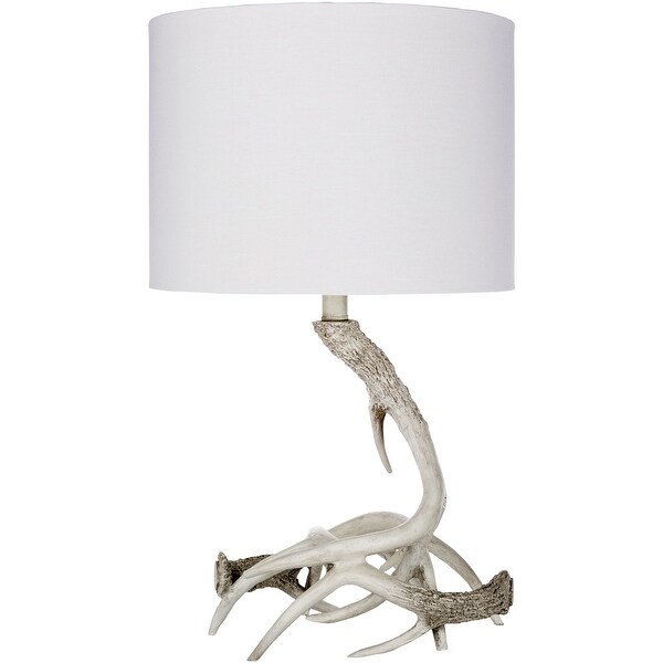 silver antler table lamp