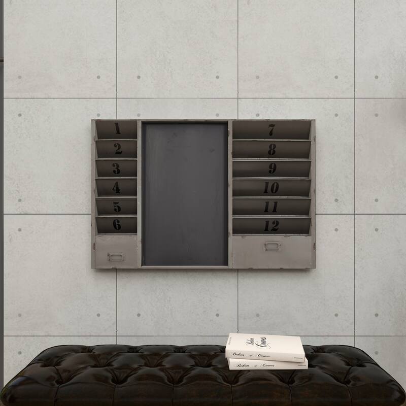 Industrial 24 x 36 Inch 12-pocket Metal Message Board by Studio 350