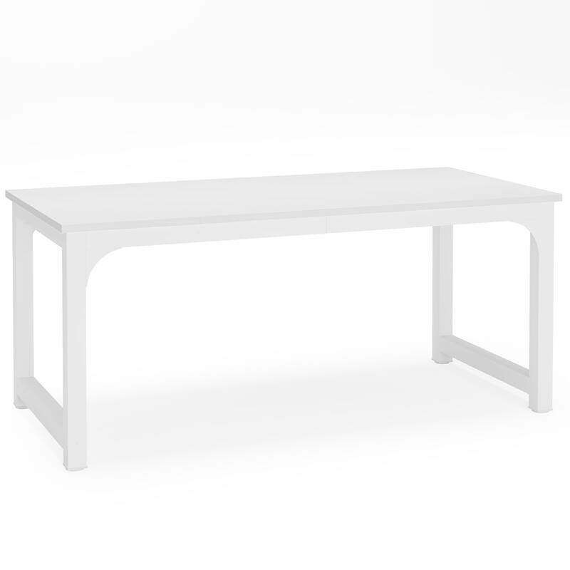 Small Modern Wood Conference Table for 4-6 People - 63" L x 31.5" W x 29.53" H
