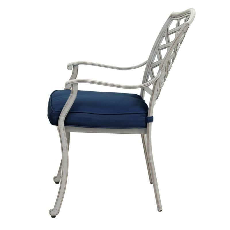 Deer Lake Aluminum Arm Chairs with Cast Slate Sunbrella Cushions (Set of 2) by Havenside Home