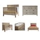 preview thumbnail 1 of 13, Milk Street Baby 4 Piece Relic Bundle- Batten Convertible Crib , 6 dr dresser with changing tray, Tot rail Grey