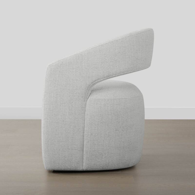 Spruce & Spring Modern Barrel Dining Chair with Casters Rolling Accent Chair