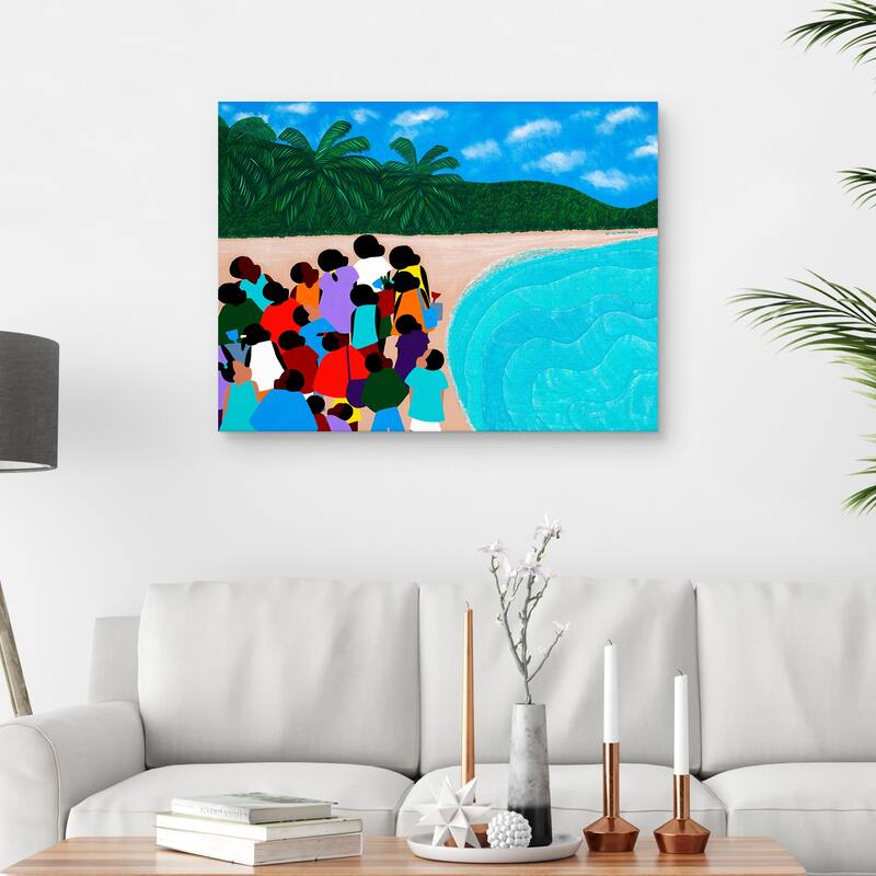 Chou Chou Beach by Synthia SAINT JAMES Canvas Art Print