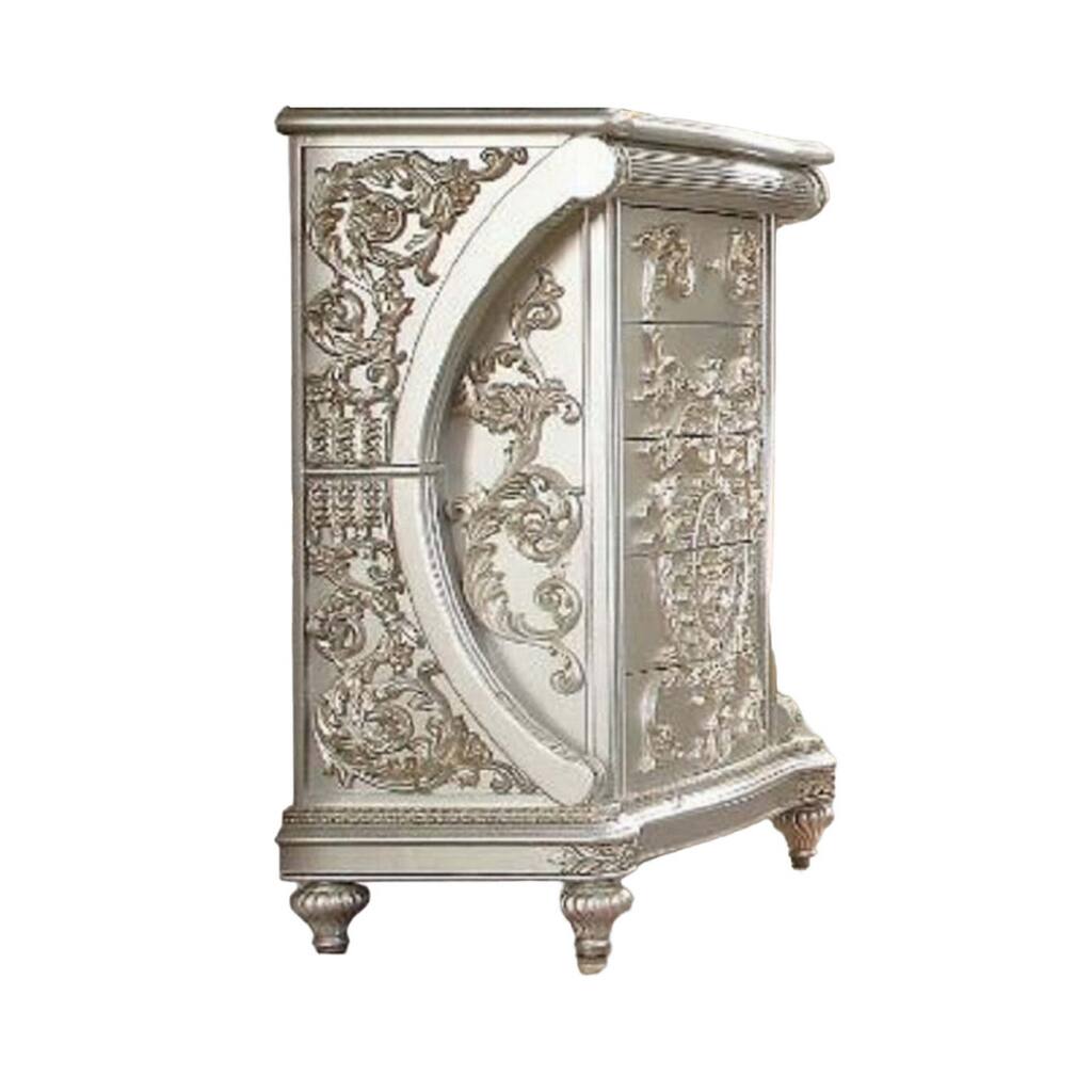 green emerald velvet dress Mantalia Solid Wood 8-Drawer Dresser with Metal Frame, Champagne –  Roundhill Furniture