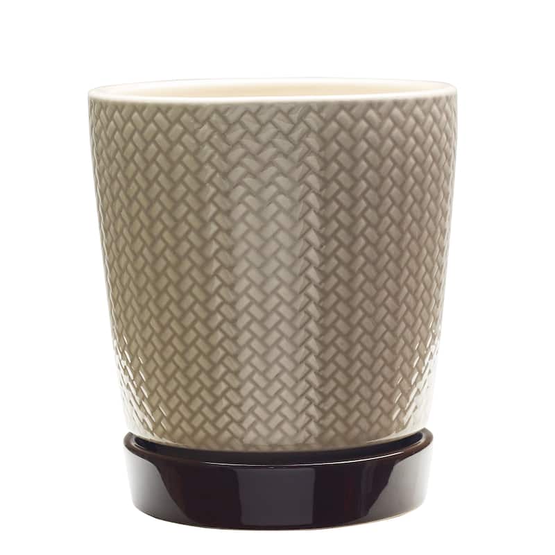 Southern Patio Alice Ceramic Indoor Pot Planter, 2-Pack - 8" Diameter (2-pack)