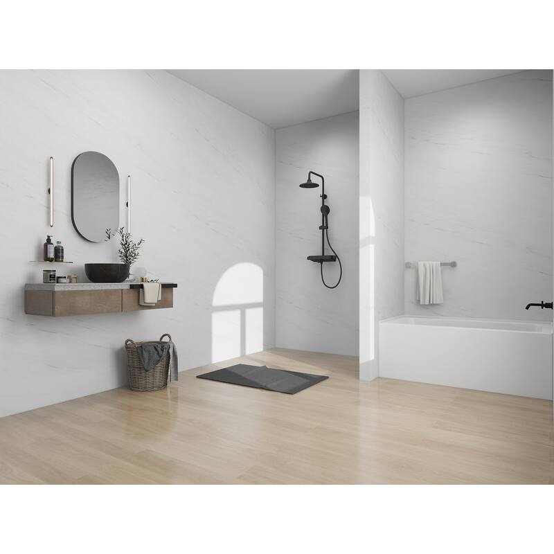 Vanity Art Alcove Soaking Acrylic Bathtub