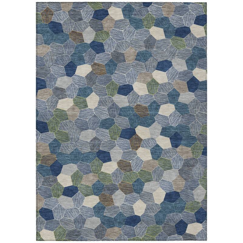 Machine Washable Indoor/ Outdoor Modern Loyd Chantille Rug