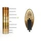 preview thumbnail 10 of 14, Modern LED 6-Light Wall Sconce Black and Antique Gold Bathroom Vanity Light - W 6.7" x H 16.1"