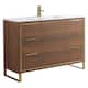 Option Walnut Ebony - Satin Brass Hardware