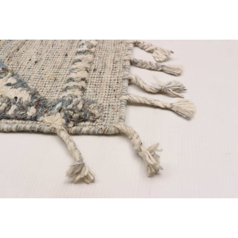 ECARPETGALLERY Hand-knotted Tangier Light Grey Wool Rug - 8'2 x 10'0