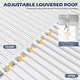 preview thumbnail 6 of 194, EROMMY Outdoor Louvered Pergola with Adjustable Aluminum Roof – Rainproof Gazebo for Patio & Garden