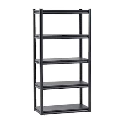 Black Steel Adjustable Garage Shelves, 3000 lbs Heavy-Duty Rack