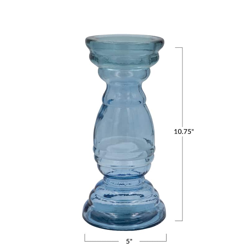 Reclaimed Glass Pillar Holder