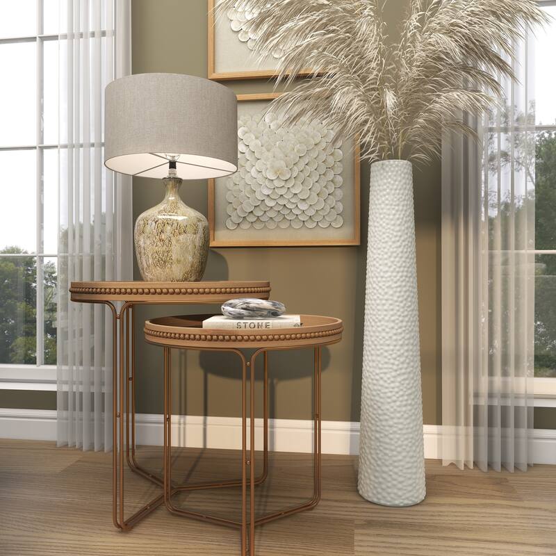 Minimalist Ceramic Modern Tall Vase with Bubble Texture - Silver, Black, Gold, White