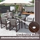 preview thumbnail 23 of 37, 7 Pcs Outdoor Patio Dining Table and Chair Set, All-Weather Patio Furniture Set, Dining Table with Umbrella Hole and 6 Chairs