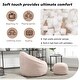 preview thumbnail 9 of 37, Microfiber Upholstered High Density Memory Foam Round Lazy Bean Bag Sofa Chair with Ottoman