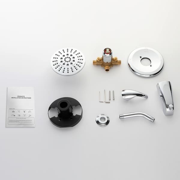 Lanbo Single Handle Bath Tub and Shower Faucet in Chrome Plating with Valve Included Bed Bath