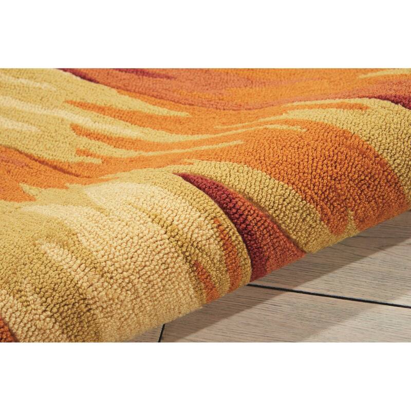 Gesuy Abstract Stain Resistant Low Pile Area Rug By HomeRoots - 96' X '27' X '0.25