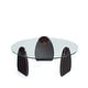 preview thumbnail 4 of 4, Manhattan Comfort Artesia Glass Top Wood Coffee Table