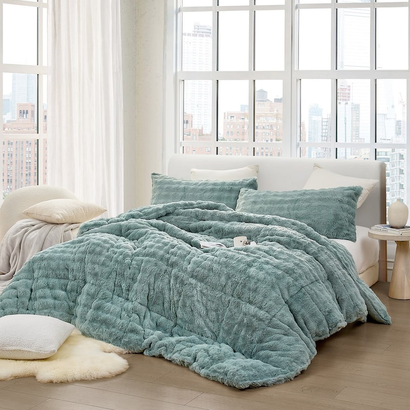 Chunky Puffy Bunny - Coma Inducer® Oversized Comforter Set - Queen - Limestone Green
