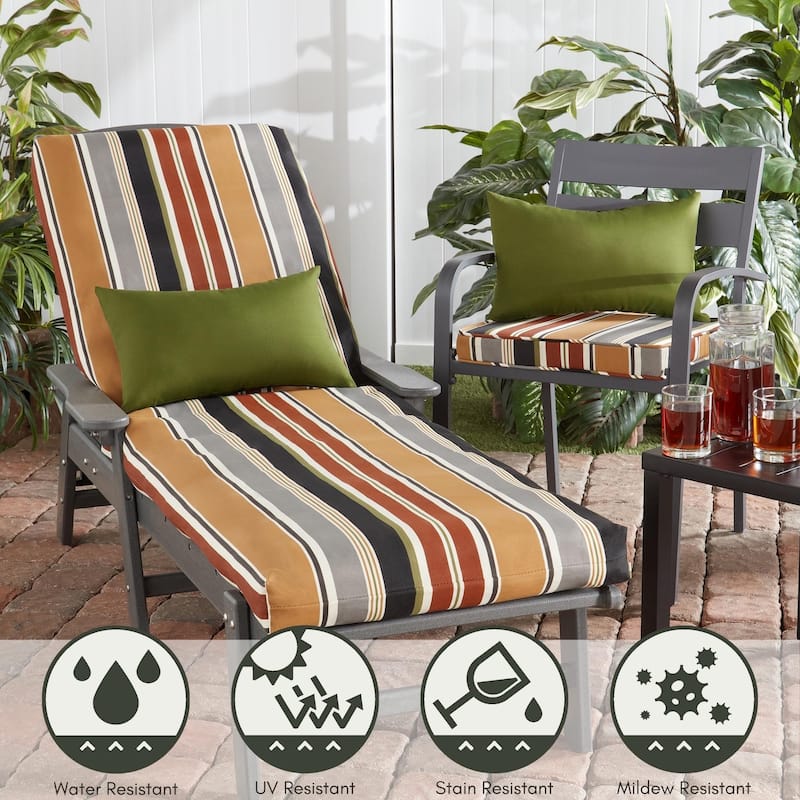 Greendale Home Fashions Outdoor Chaise Cushion (Cushion Only)