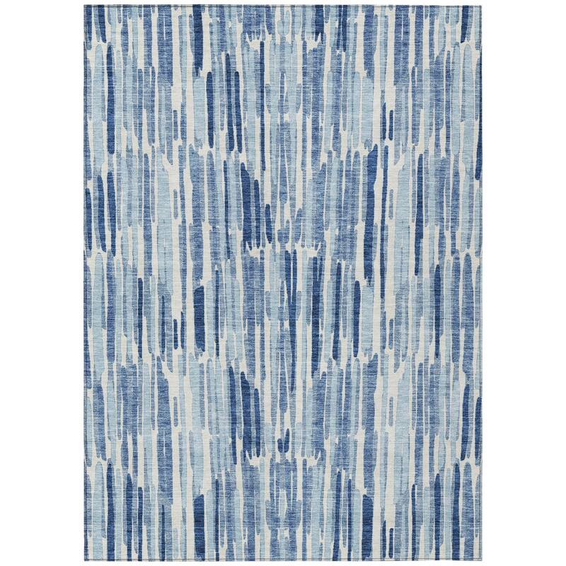 Machine Washable Indoor/ Outdoor Chantille Abstract Watercolor Rug