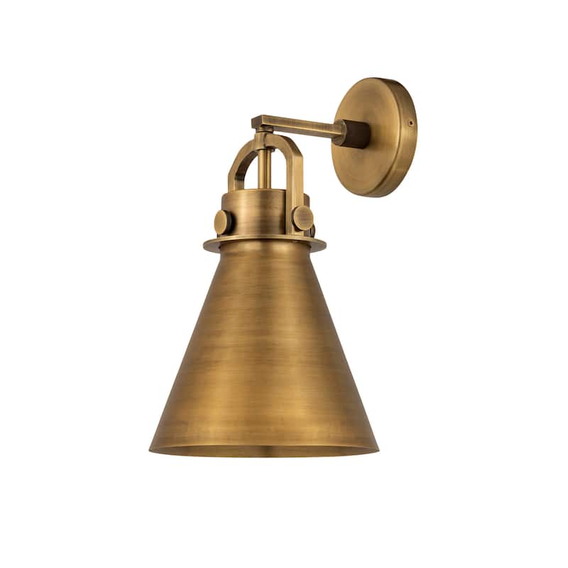 Innovations Lighting 410-1W-15-8 Newton Cone Sconce Newton Cone 15" - Brushed Brass