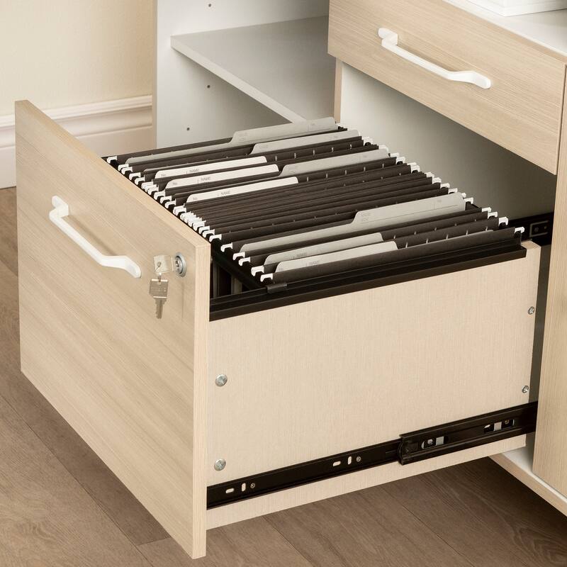 South Shore Helsy L-shaped Corner Desk with Power Bar
