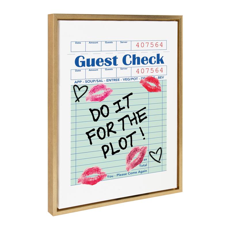 Kate and Laurel Sylvie For The Plot Framed Canvas by Alli Standefer - 18x24 - Yellow