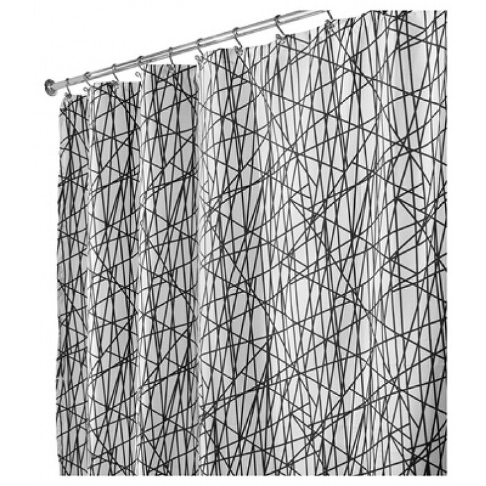 Shop Interdesign 36920 Abstract Fabric Shower Curtain 72 X 72 Black White Free Shipping On Orders Over 45 Overstock 25338969