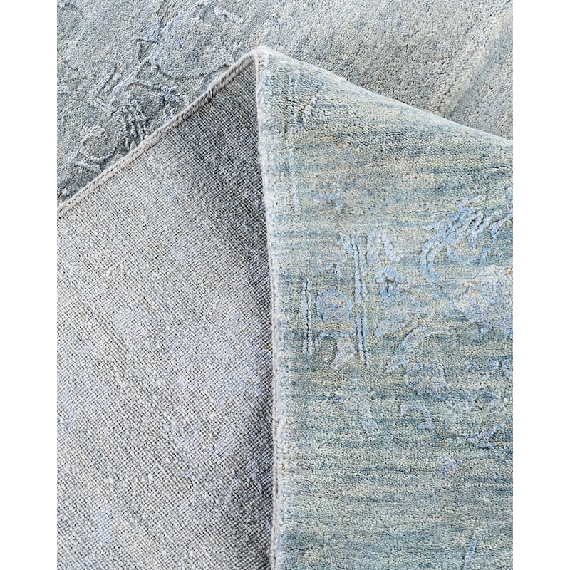 Ikat One-of-a-Kind Hand-Knotted Area Rug, Blue - 9' 3" x 11' 10"