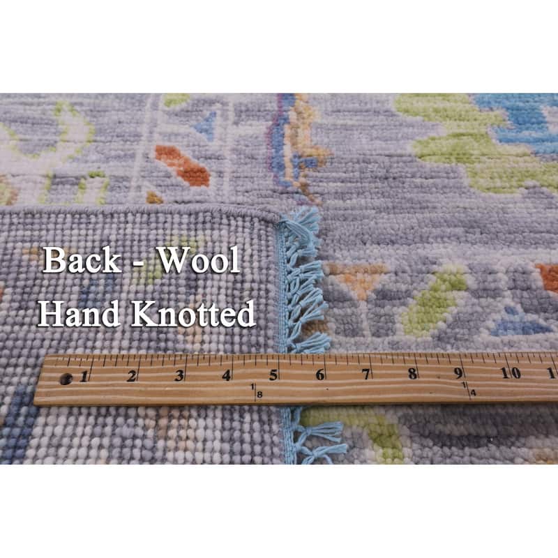 Golden Nile Grey Turkish Oushak Handmade Wool Rug - 9' 2" X 11' 11"