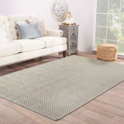 Kaspene Home Beige Jute Reversible Indoor Accent Area Rug