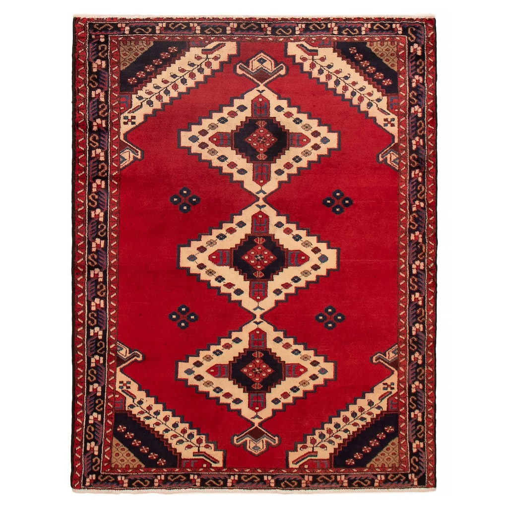 ECARPETGALLERY Hand-knotted Anadol Red Wool Rug - 5'3 x 6'8