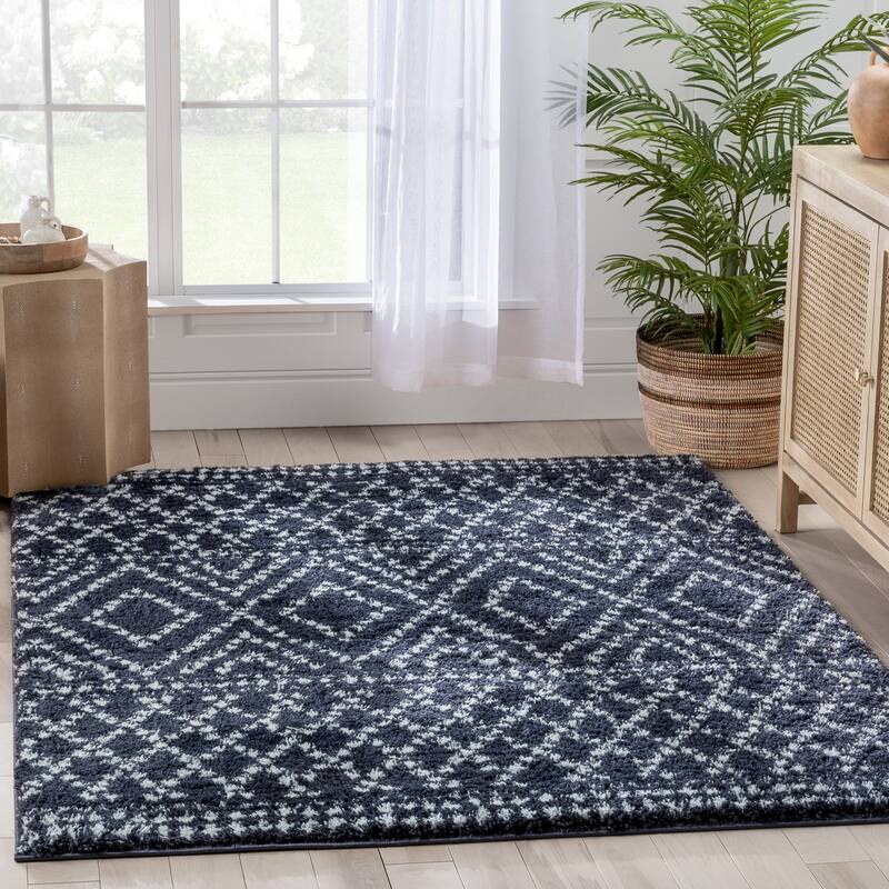 Well Woven Celeste Evora Moroccan Diamond Pattern Area Rug