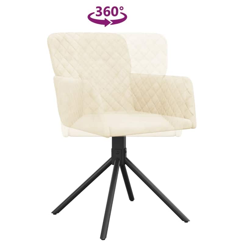 vidaXL Swivel Dining Chairs 2 Pcs Modern Accent Upholstered Side Chair Velvet - 20.3" x 23.2" x 32.9"