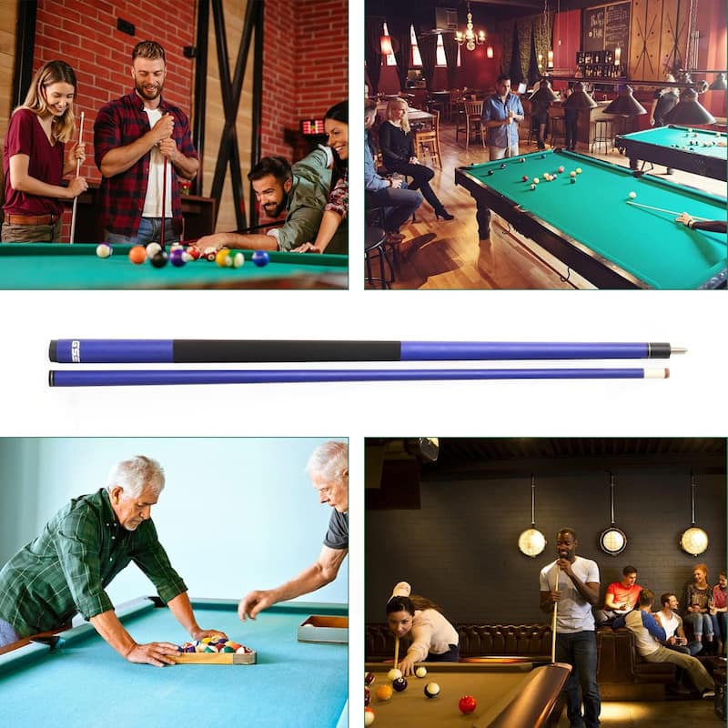 GSE™ 58" 2-Piece Fiberglass Graphite Composite Billiard Pool Cue Stick for Men/Women, Great for House or Commercial/Bar Use