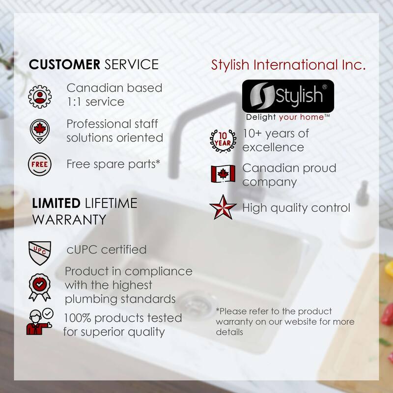 STYLISH 23 inches Dual-Mount Stainless Steel Single Bowl Kitchen Sink - 23" x 18" x 9"