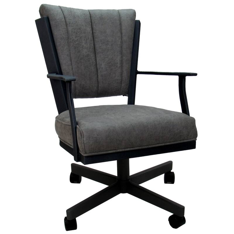 Montana Swivel Metal Dining Caster Chair on Reading Base - NorthwestElk - Black