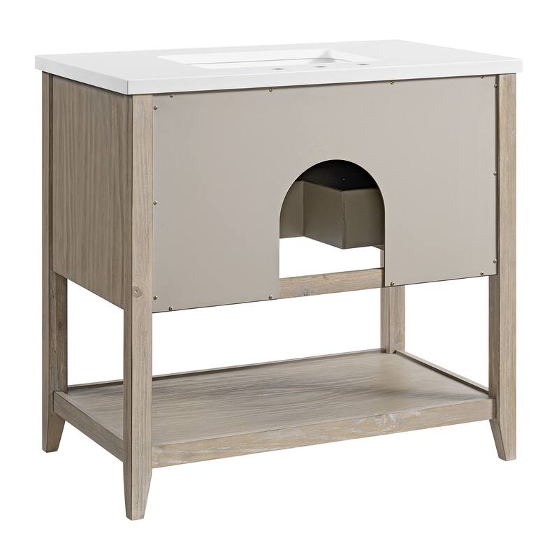 Banks 37-Inch Driftwood Single Bathroom Vanity