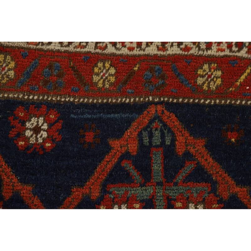 Antique Heriz Bakhshayesh Persian Runner Rug Handmade Wool Carpet - 3'5"x 13'2"