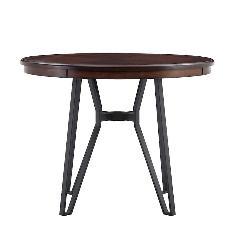 Netia 5-Piece Counter-Height Bar Set with Boucle Upholstered Chairs and Metal Table Base by Christopher Knight Home