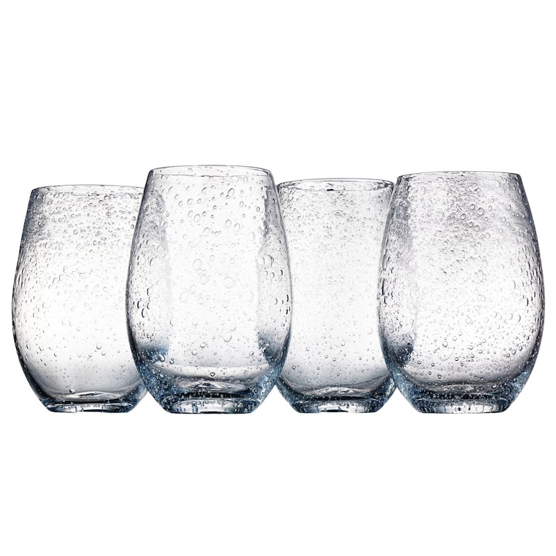 Artland Iris Stemless Glass Set of 4 - 18 oz - Clear