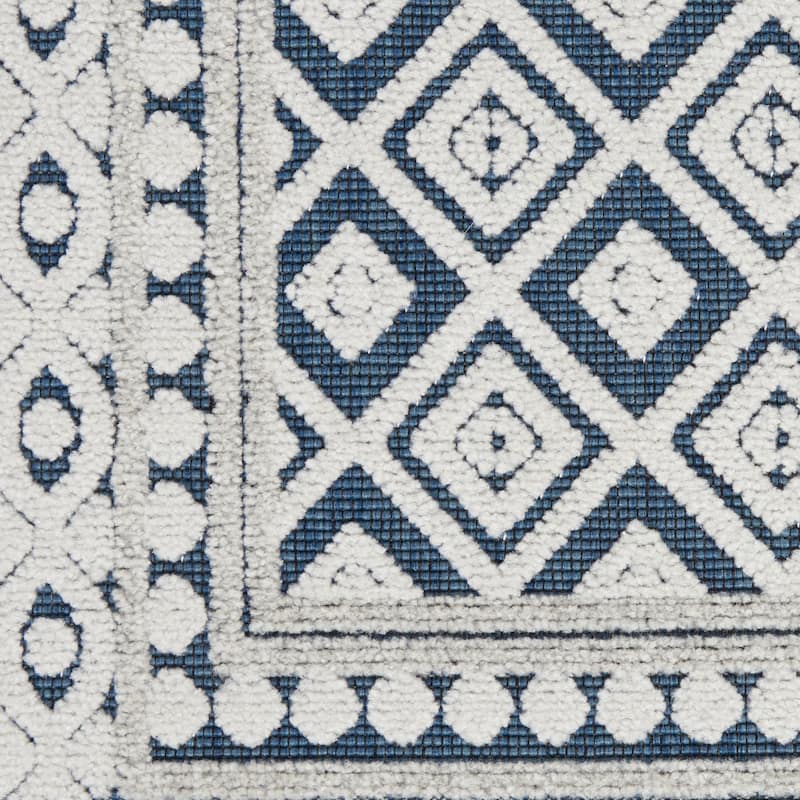 Nourison Calobra Moroccan Tile Bordered Indoor Outdoor Area Rug