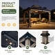 preview thumbnail 43 of 62, Aoxun Outdoor Cedar Wood Gazebo with Double Hardtop Roof