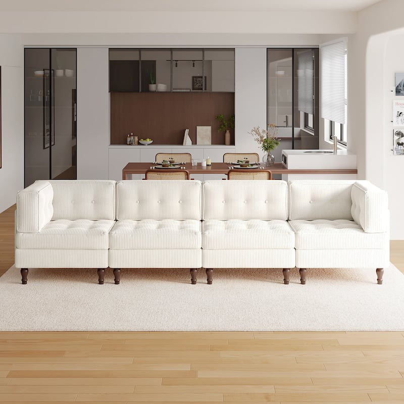 Madison Oversized Upholstered Corduroy Modular Sectional Sofa
