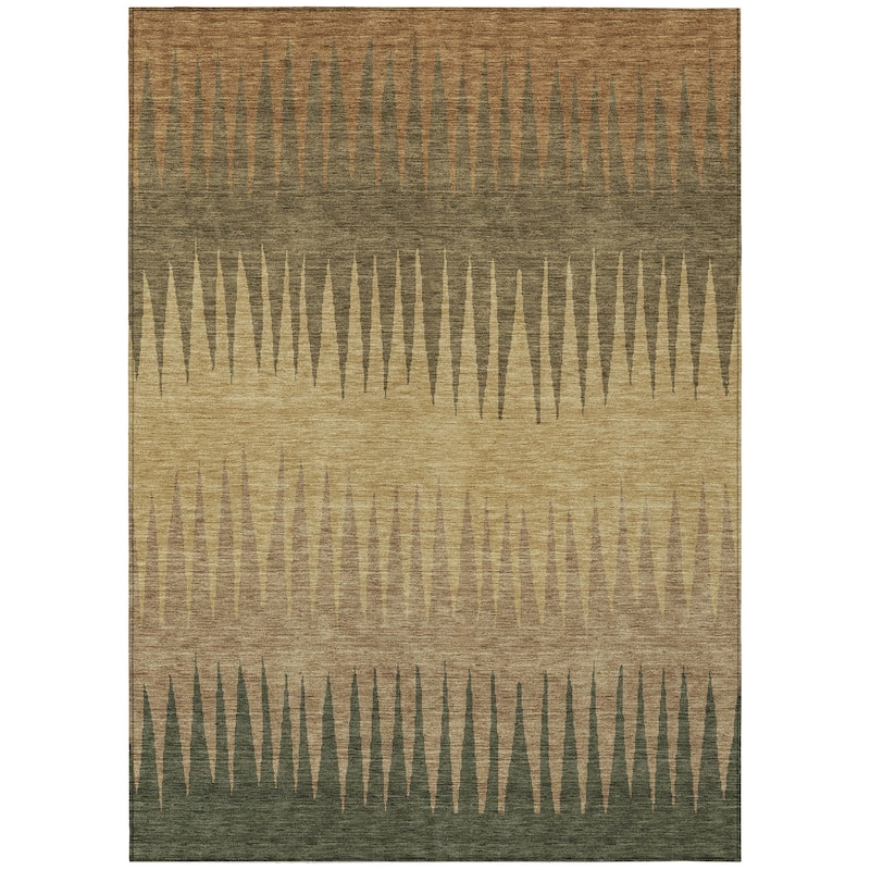 Machine Washable Indoor/ Outdoor Chantille Contemporary Ombre Rug